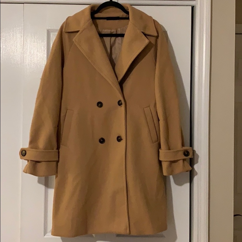 NWOT Shein double buttonRaglan Sleeve Overcoat